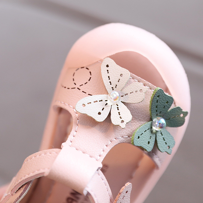Tüdrukute lillelised sandaalid Beebisandaalid Tüdrukutele Uued Beebiprintsessi Pehme põhjaga sandaalid, 2023. aasta suvi Lastele suletud varbaga väikelaste kingad