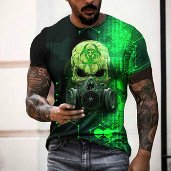 Лятна мъжка риза с къс ръкав с 3D печат на 2022 г. сдържан многофункционален тънък пуловер удобен голям