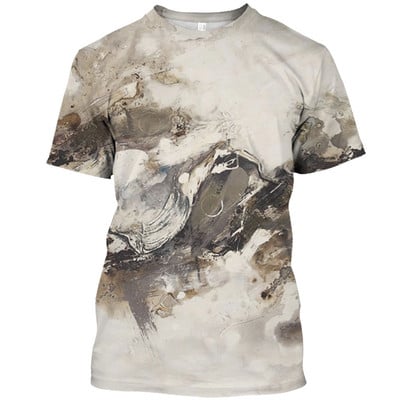 3D textúranyomtatás Férfi póló Street Trend rövid ujjú felsők kültéri hip-hop stílusú túlméretezett póló 2023 új utcai viselet 6XL