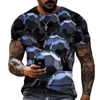 Τρισδιάστατο μπλουζάκι για άντρες Μόδα Hip hop κοντομάνικο μπλουζάκι με λαιμόκοψη Abstract Harajuku Ανδρικά μπλουζάκια υπερμεγέθη μπλουζάκια Ανδρικά ρούχα