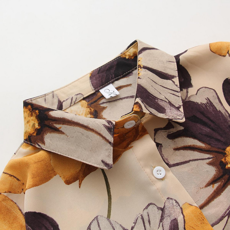 Hawaii ljetne cvjetne košulje 2020. Ženske bluze Košulja dugih rukava Camisas Femininas Ženske majice Modna košulja Blusas Mujer