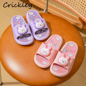 Crtani zečevi, dječje cipele za plažu, ljetne PVC dječje papuče za vanjski bazen, mekani potplat, neklizajuće kućne papuče za djevojčice