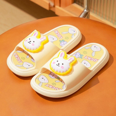 Crtani zečevi, dječje cipele za plažu, ljetne PVC dječje papuče za vanjski bazen, mekani potplat, neklizajuće kućne papuče za djevojčice