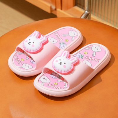 Crtani zečevi, dječje cipele za plažu, ljetne PVC dječje papuče za vanjski bazen, mekani potplat, neklizajuće kućne papuče za djevojčice