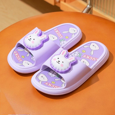 Crtani zečevi, dječje cipele za plažu, ljetne PVC dječje papuče za vanjski bazen, mekani potplat, neklizajuće kućne papuče za djevojčice