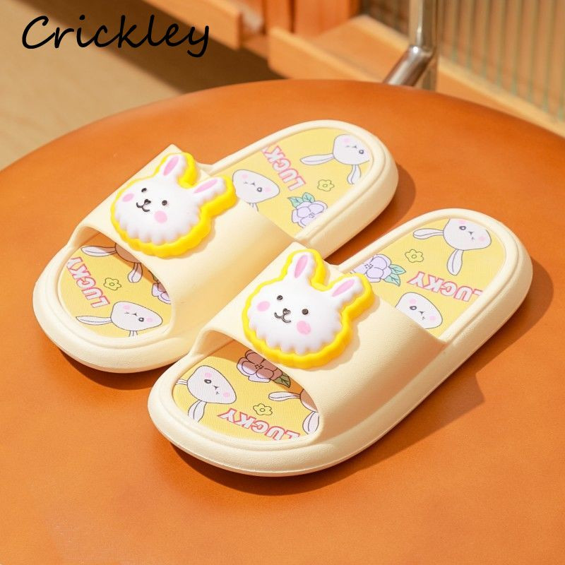 Crtani zečevi, dječje cipele za plažu, ljetne PVC dječje papuče za vanjski bazen, mekani potplat, neklizajuće kućne papuče za djevojčice