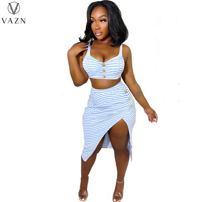 VAZN Ljeto 2022. Najnoviji stil, seksi mladi elegantni bikini na pruge + ženski dvodijelni dvodijelni kompleti duge pencil suknje s visokim strukom