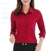 Blusas Mujer De Mod Μπλούζες μακρυμάνικο πέτο Λευκή μπλούζα γραφείο Γυναικείες μπλούζες εργασίας Μόδα ρούχα Blusas γυναικεία πουκάμισα B101111