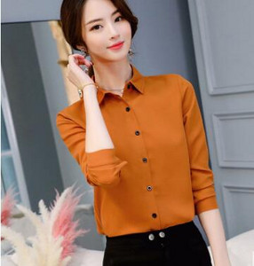 Blusas Mujer De Mod Μπλούζες μακρυμάνικο πέτο Λευκή μπλούζα γραφείο Γυναικείες μπλούζες εργασίας Μόδα ρούχα Blusas γυναικεία πουκάμισα B101111