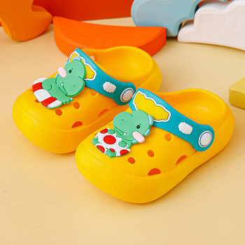 Летни детски неплъзгащи се чехли Момчета Момичета Бебешки анимационни плажни сандали Пещерни обувки Детски кухи ежедневни домашни горни облекла Чехли