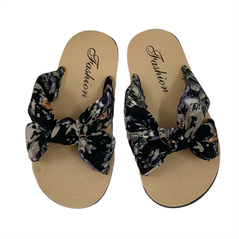 TaoziPapuci cu imprimeu la modă de vară pentru fetiță, din burete, confortabili, moale, casual, pentru interior și exterior