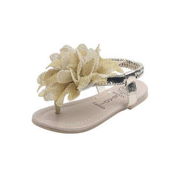 Καλοκαιρινά πέδιλα για κοριτσάκια χαριτωμένα λουλούδια αντιολισθητικά κοριτσάκια γκλίτερ πέταλα διαφάνειες Princess Wedding Party Dance Shoes F06134