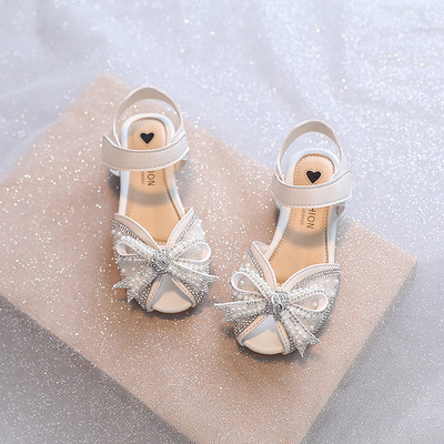 Σανδάλια για κορίτσια Παιδικά Μόδα χαμηλά τακούνια Παιδικά καλοκαιρινά παπούτσια για πάρτι Princess Casual Παπούτσια με φιόγκο Σανδάλια για κορίτσια Rhinestone F04142