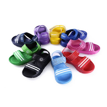 Бебешки момчета Момичета Летни плажни ежедневни сандали Детски детски равни обувки Леки дишащи PVC сандали Нови