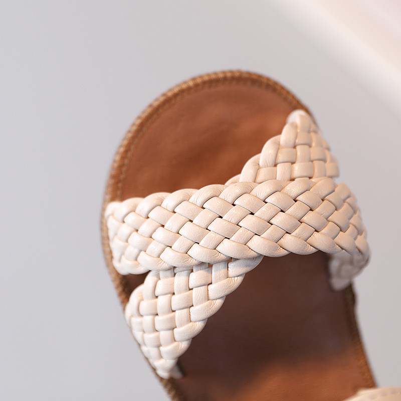 Baby Gladiator sandale za plažu Ravne ležerne prozračne tkane rimske cipele Ljetne dječje cipele 2022. Dječje sandale za plažu za djevojčice F02121