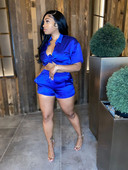 Trening casual femei Biker Set 2 piese Cămașă cu elasticitate + Pantaloni scurti Costum sport Culoare uni asortate Costum pentru motociclist Tinuta haine