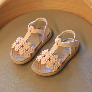 Красиви обувки с апликации Момиче 2023 Летни ваканционни сандали за тийнейджъри Момичета Бебешки обувки за момиче Училищни детски обувки с T-образни връзки G04093