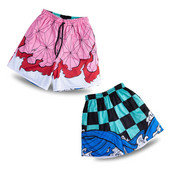 Pantaloni scurți anime Bărbați, femei, Demon Slayer, imprimare 3D, pantaloni scurți de gimnastică, plasă, uscare rapidă, pantaloni scurti, pentru antrenament de fitness, alergare, vară