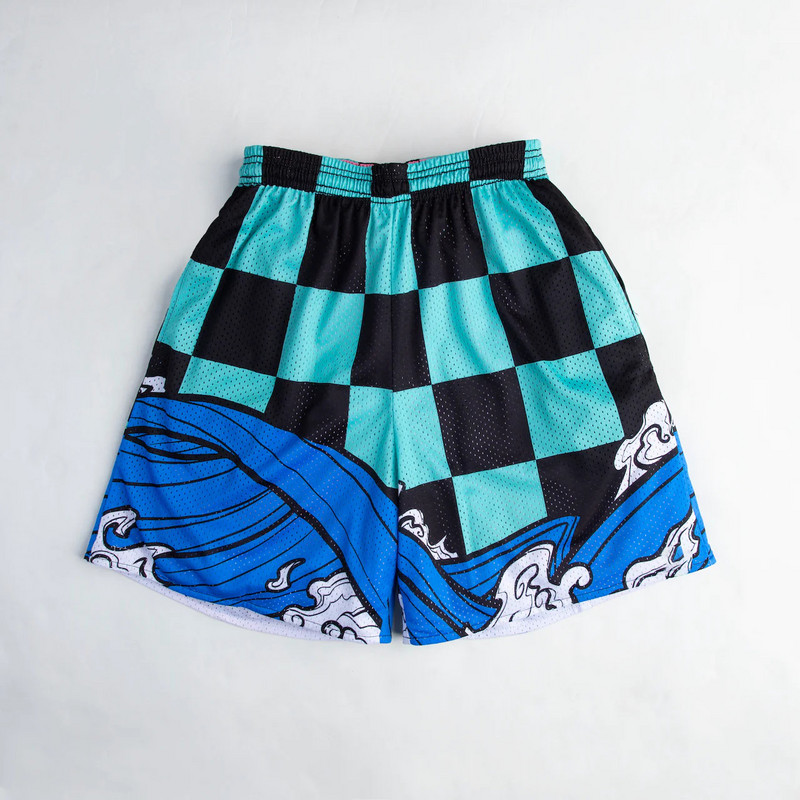 Pantaloni scurți anime Bărbați, femei, Demon Slayer, imprimare 3D, pantaloni scurți de gimnastică, plasă, uscare rapidă, pantaloni scurti, pentru antrenament de fitness, alergare, vară