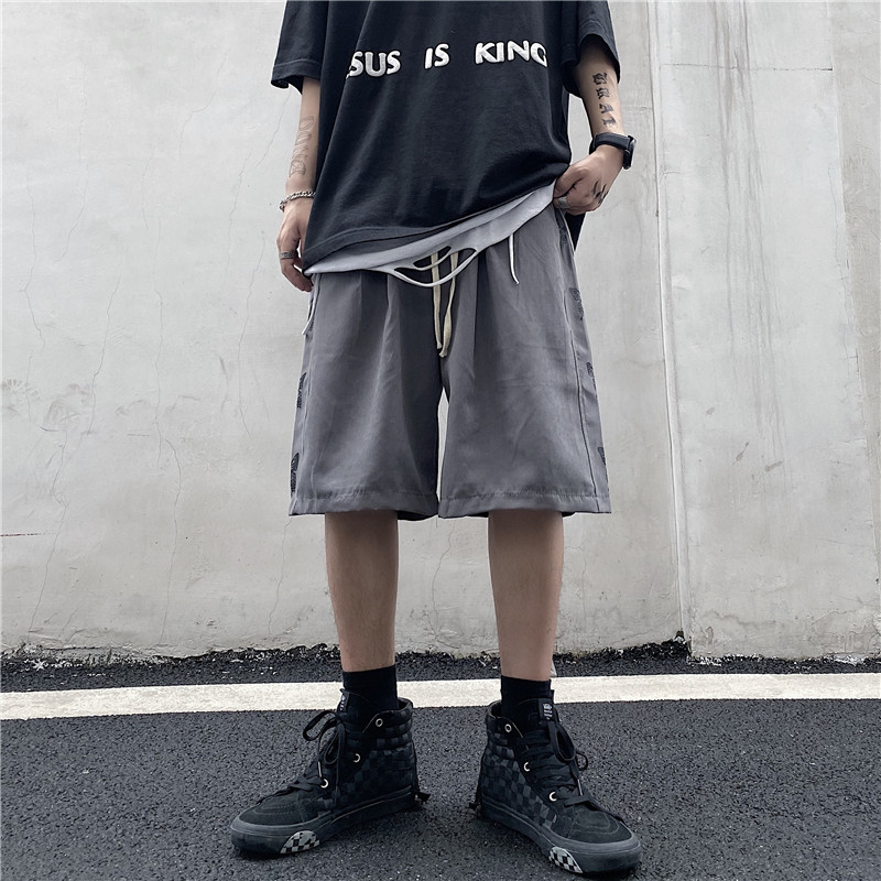 Kratke hlače za muškarce s printom leptira, ležerne, uniseks, za parove, šik, dnevne, ulične, kratke, korejske, ljetne Hip-hop ulične, retro