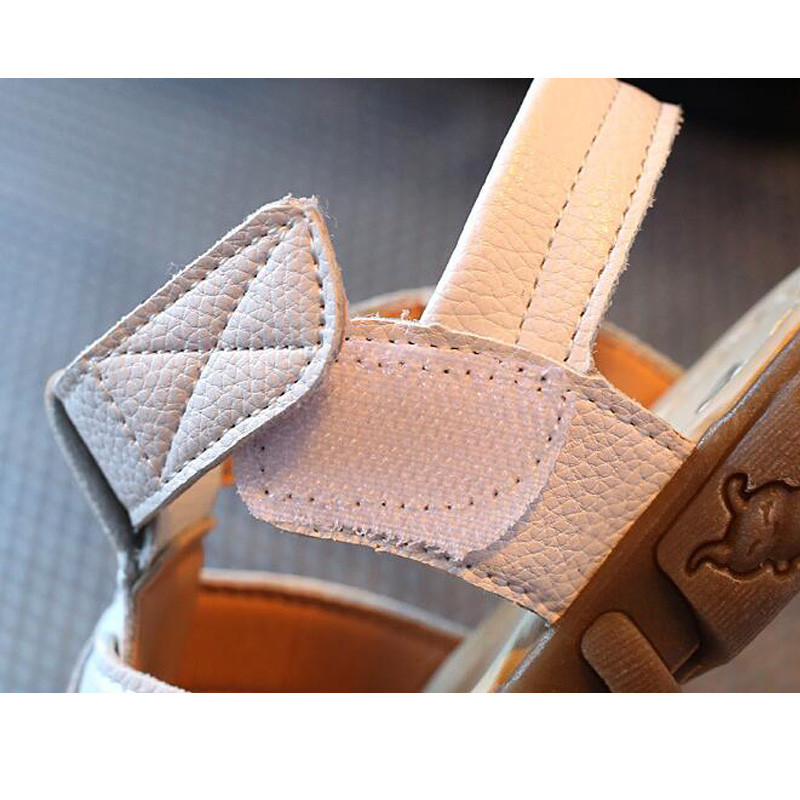 Izmērs 21-30 Toddler Zēnu Sandales Bērnu Vasaras Pludmales Kurpes Zēniem Mīkstas PU ādas Sandales ar slēgtu purngalu