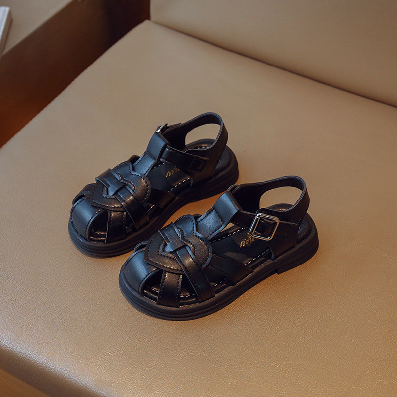 Παιδικά παπούτσια με μαλακή σόλα Καλοκαιρινό λουράκι T με κλειστά δάχτυλα Παιδικά παπούτσια αγάπης για κορίτσια Πλεκτά Princess Αντιολισθητικά σανδάλια παραλίας G03291