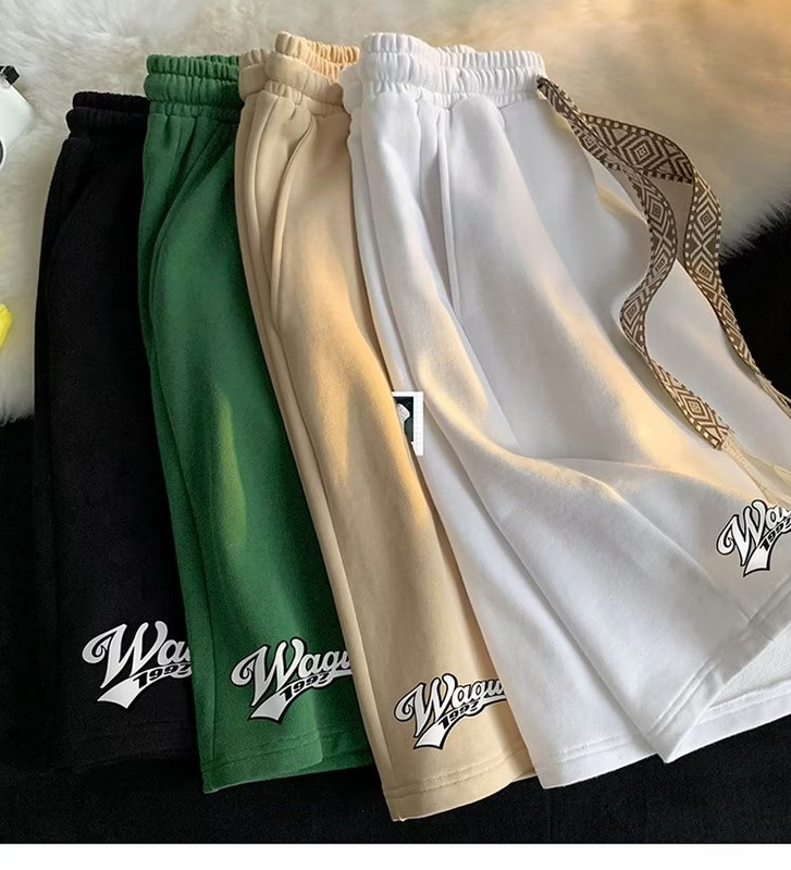 Pantaloni scurți de vară 2023 pentru bărbați, modă coreeană, pantaloni scurți verzi, Harajuku High Street, îmbrăcăminte pentru bărbați, pantaloni scurți, acasă, pantaloni