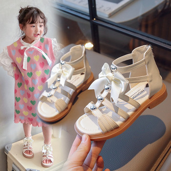 Летни детски сандали за момичета Гладиаторски панделки Обувки за принцеса Сърце Нехлъзгащи се дишащи модни детски сандали за момичета G03263