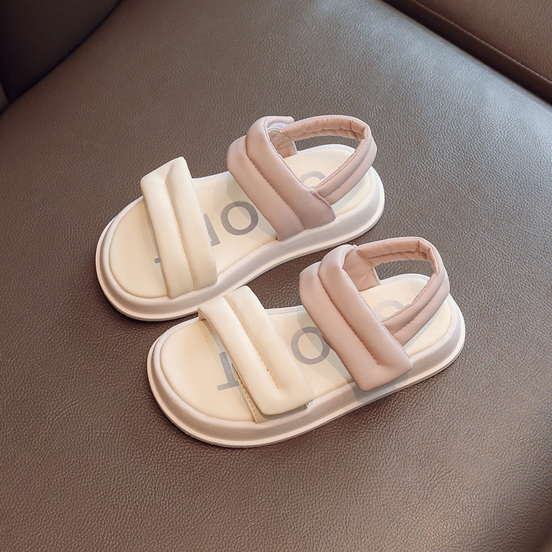 Mergaičių mišrios spalvos Mielos vaikiškos basutės laisvalaikio kabliukas ir kilpa Super Minkšti universalūs vaikiški batai laisvalaikio paplūdimio atostogų avalynė G04284