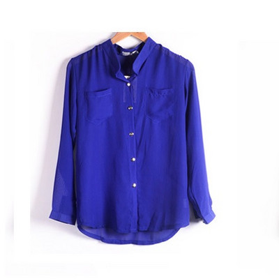 2019 Casual Femei Bluze Maneca lunga Camasa alba Bluza din sifon