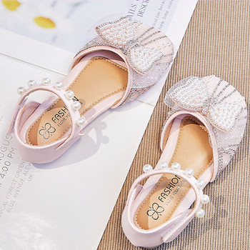 Удобни за града сандали на принцеса за момичета Модни обувки за рожден ден с панделка с перлени кристали Момиче Нови плажни обувки за пътуване G05172