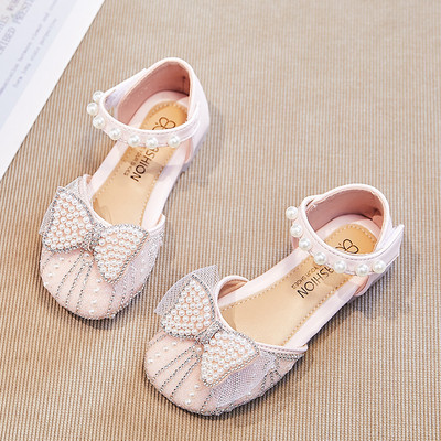 Városbarát Princess szandál lányoknak Strasszkő gyöngy masni divat Születésnapi buli Cipők Lány Új utazás Strand lábbeli G05172