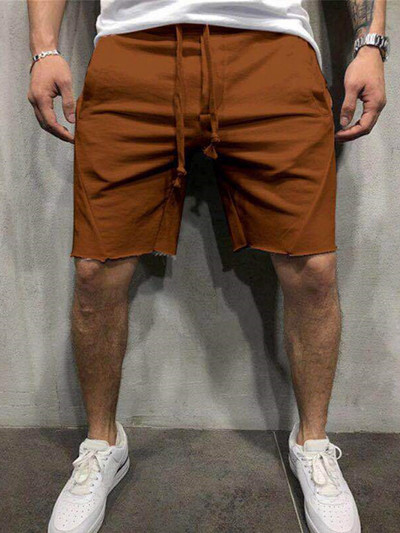 Meeste ühevärvilised narmendavad äärised, nööriga lühikesed püksid, hip-hop tänavarõivad, meeste spordisaalid, lühikesed dressipüksid, spordirõivad, lühikesed püksid