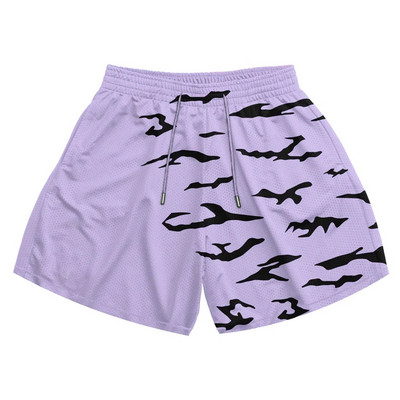 Ležerne anime kratke hlače Muškarci Ženske mrežaste brzosušeće kratke hlače za teretanu Ružičaste modne prevelike kratke hlače za fitness vježbanje Trčanje Ljeto