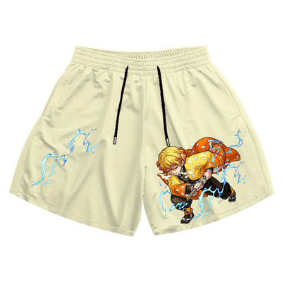 Ležerne anime kratke hlače Muškarci Ženske mrežaste brzosušeće kratke hlače za teretanu Ružičaste modne prevelike kratke hlače za fitness vježbanje Trčanje Ljeto