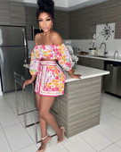 Felyn 2022 Naujas, garsus prekės ženklas, 2 vnt. Moteriški spaudiniai, trumpi viršutiniai ir trumpi šortai, vasariniai paplūdimio komplektai