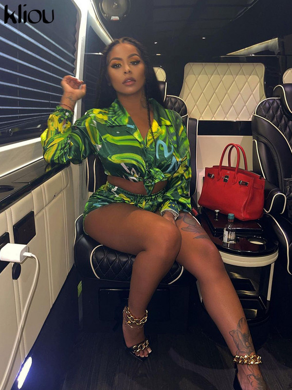 Kliou lakooniline värskendav kaheosaline komplekt naiste sügisene hipsterprinteriga vaba topp+Harajuku õhuke seksikas elastne vöökoht püksid tänavakomplekt