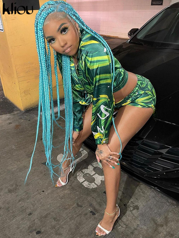 Kliou lakooniline värskendav kaheosaline komplekt naiste sügisene hipsterprinteriga vaba topp+Harajuku õhuke seksikas elastne vöökoht püksid tänavakomplekt