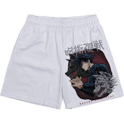 Jujutsu Kaisen Anime rövidnadrágok Férfi Manga Sport rövidnadrágok Gym Fitness Itadori Yuji 3D nyomtatás Gyorsan száradó hálós nagyméretű deszka rövidnadrágok