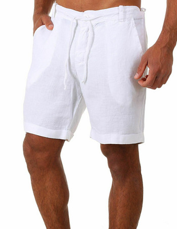 Νέο ανδρικό βαμβακερό λινό παντελόνι Αντρικό καλοκαιρινό αναπνεύσιμο μονόχρωμο λινό παντελόνι γυμναστικής Streetwear S-4XL
