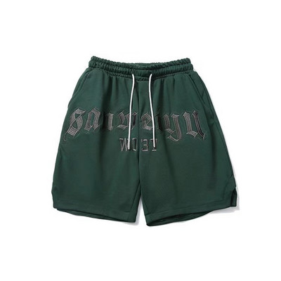 Αμερικανικό κεντημένο σορτς Ανδρικό Καλοκαιρινό Street Hip Hop Loose Trendy Sports Casual ίσιο παντελόνι με πέντε πόδια