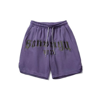 Αμερικανικό κεντημένο σορτς Ανδρικό Καλοκαιρινό Street Hip Hop Loose Trendy Sports Casual ίσιο παντελόνι με πέντε πόδια