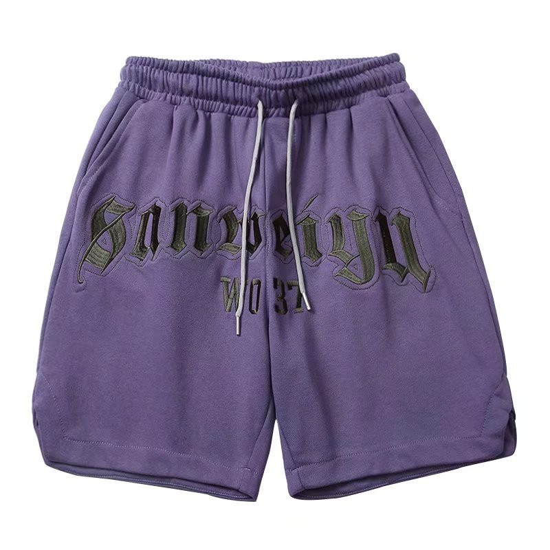 Αμερικανικό κεντημένο σορτς Ανδρικό Καλοκαιρινό Street Hip Hop Loose Trendy Sports Casual ίσιο παντελόνι με πέντε πόδια