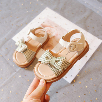 Καλοκαιρινά πέδιλα για κορίτσια Χαριτωμένα λοξά παπιγιόν για μωρά παπούτσια για κορίτσια Επίπεδα παπούτσια Princess Fashion Παιδικά σανδάλια παραλίας G03232