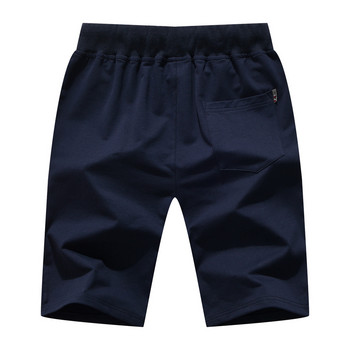 DIMUSI Мъжки къси панталони Летни ежедневни мъжки памучни дишащи плажни шорти Мъжки къси панталони с ластик на талията Маркови къси панталони 5XL, YA791