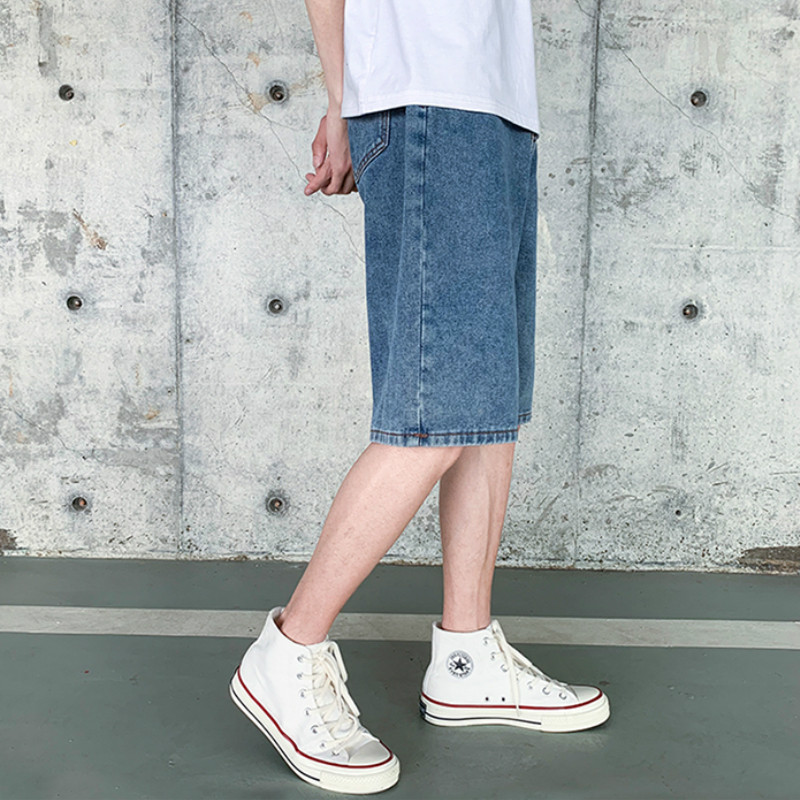 Muške kratke hlače jednobojne velike veličine 5XL ljetne vrećaste hlače Harajuku Denim kratke muške donje hlače Harajuku High Street Jednostavne za sve Ulzzang