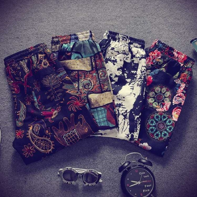 Ležerne kratke hlače Muške ljetne pamučne lanene modne muške kratke hlače široke brzo sušeće muške kratke hlače Ulična odjeća Muške kratke hlače visoke kvalitete