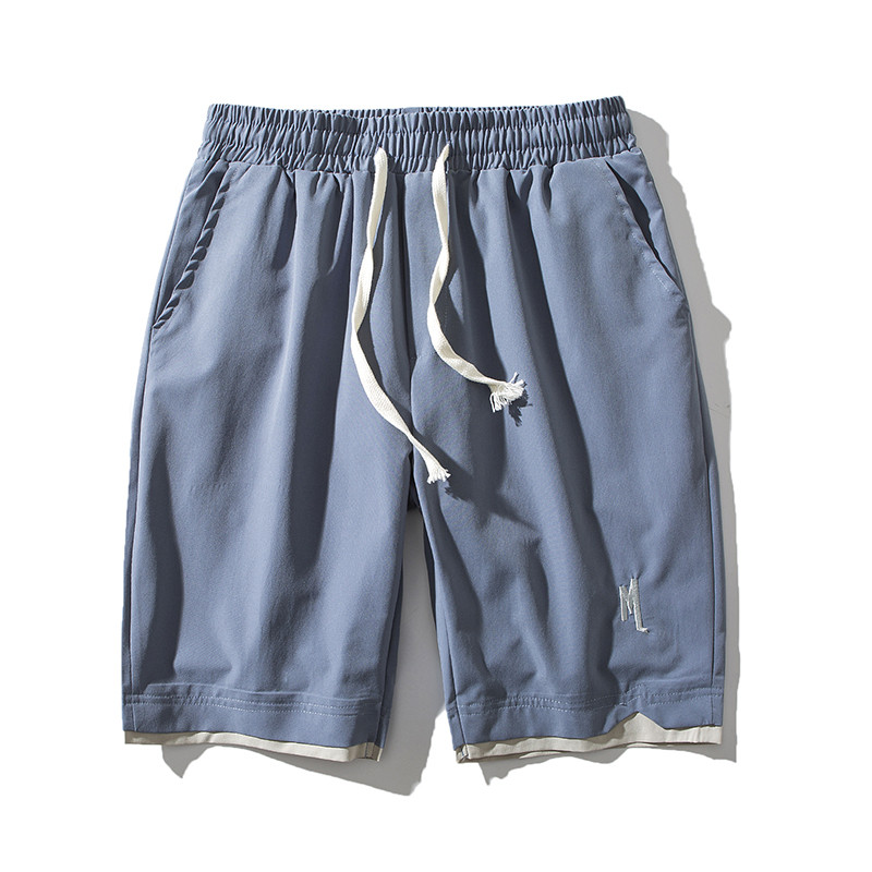 Pantaloni scurți pentru bărbați de vară 2023, pantaloni scurți de sport de baschet, ocazional, pantaloni de plajă, de culoare solidă, la tendință, la uscare rapidă, din mătase, pantaloni scurți de dimensiuni mari