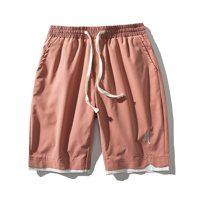 Pantaloni scurți pentru bărbați de vară 2023, pantaloni scurți de sport de baschet, ocazional, pantaloni de plajă, de culoare solidă, la tendință, la uscare rapidă, din mătase, pantaloni scurți de dimensiuni mari