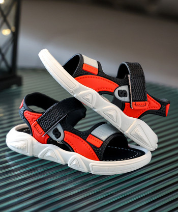 Детски обувки Момчета Модни сандали Лято 2022 Нова мека подметка Нехлъзгаща се ежедневна момче Ученици Спортни сандали Детски плажни обувки